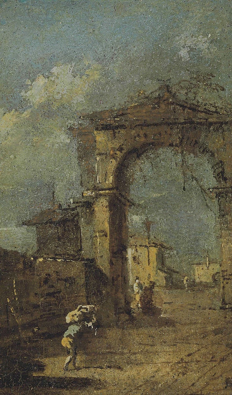 Capriccio con rovine e figure